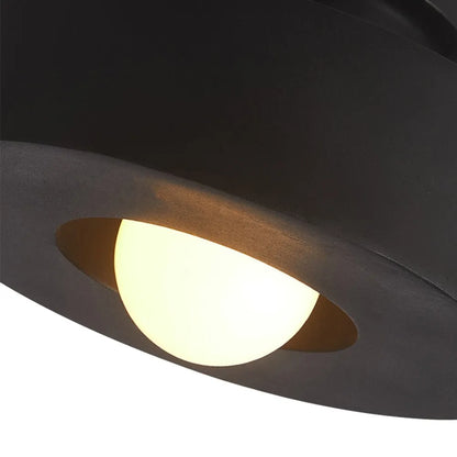 Wabi-Sabi Resin Ceiling Light with Sculptural Cylinder Form