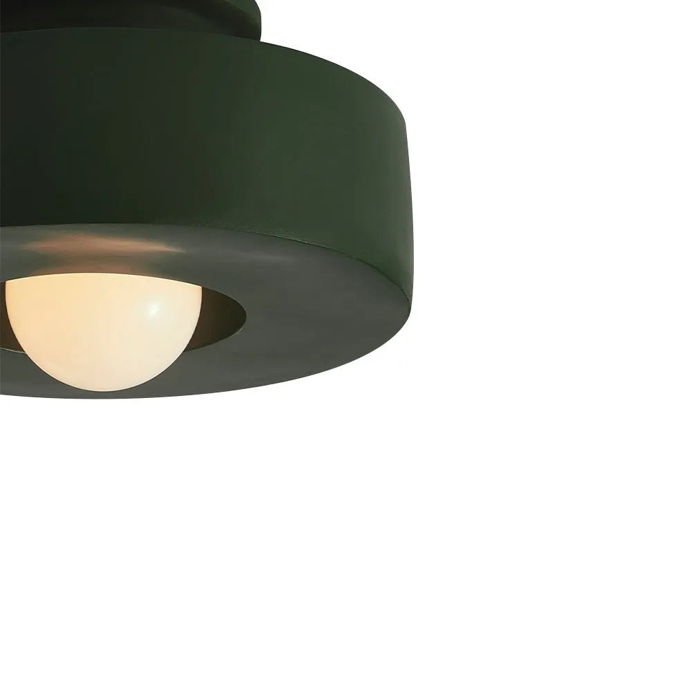 Asha Wabi-Sabi Resin Cylindrical Semi-Flush Ceiling Light