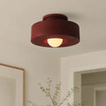 Asha Wabi-Sabi Resin Cylindrical Semi-Flush Ceiling Light