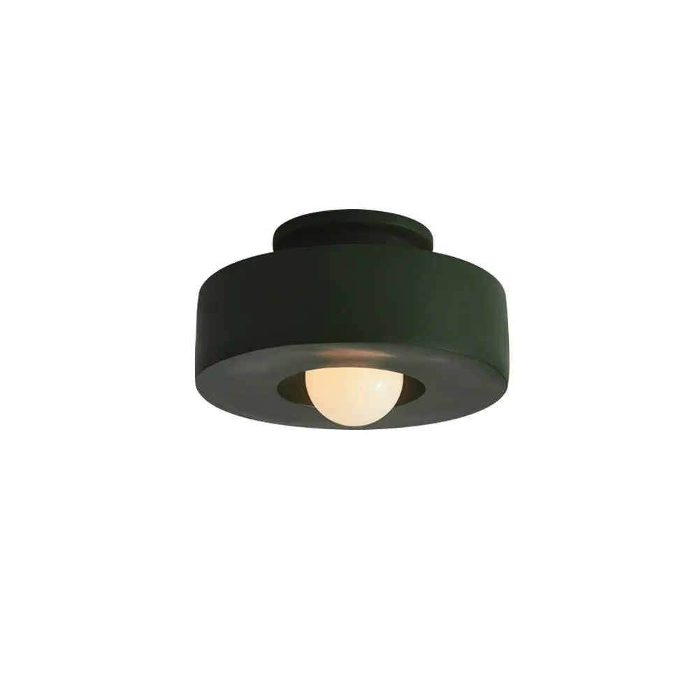 Asha Wabi-Sabi Resin Cylindrical Semi-Flush Ceiling Light