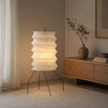 Torin Wabi-Sabi Rice Paper & Wood Floor Lamp
