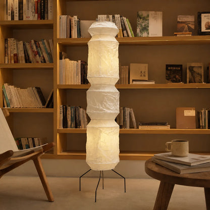 Wabi-Sabi Rice Paper Floor Lamp