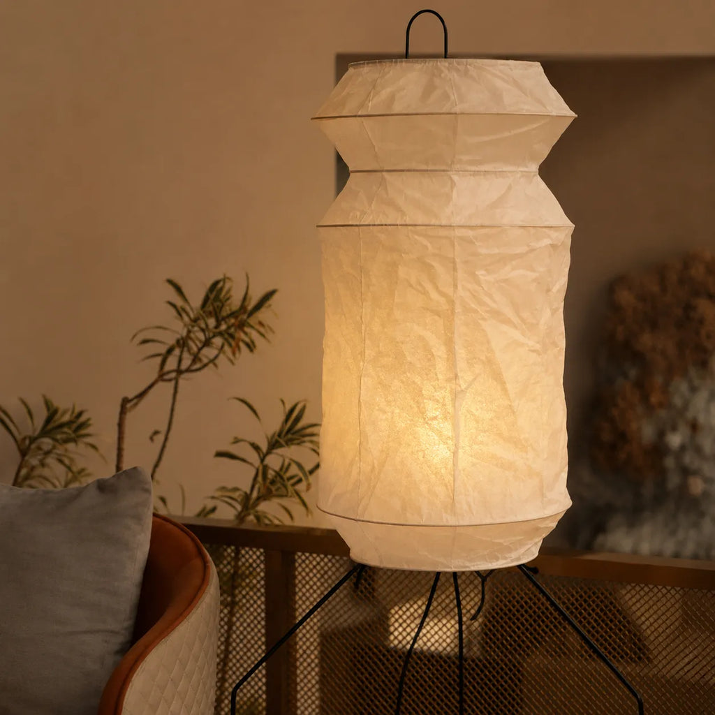 Torin Wabi-Sabi Rice Paper & Wood Floor Lamp