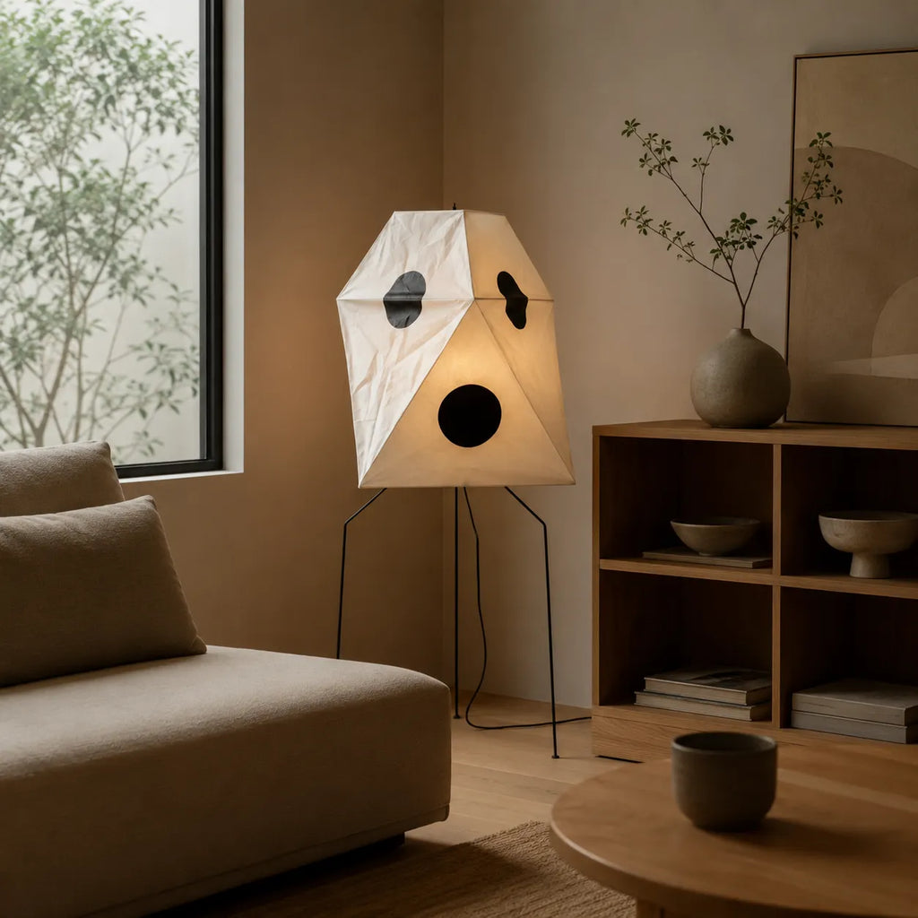 Torin Wabi-Sabi Rice Paper & Wood Floor Lamp