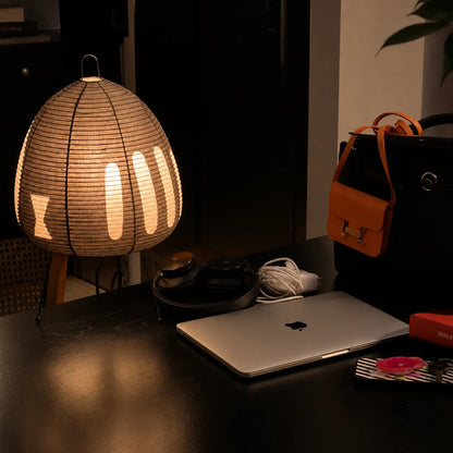 Wabi-Sabi Rice Paper Table Lamp