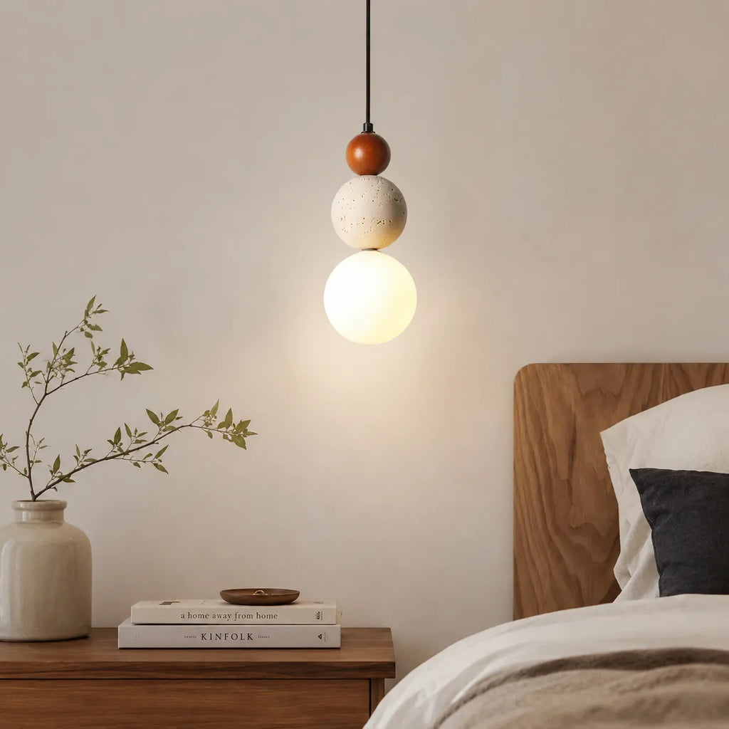Zara Wabi-Sabi Natural Stone LED Pendant Light