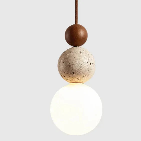 Zara Wabi-Sabi Natural Stone LED Pendant Light