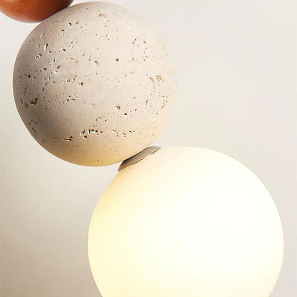 Wabi-Sabi Stone Bead Globe Pendant Light