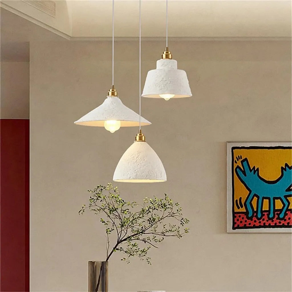 Basil Wabi-Sabi Textured Ceramic Pendant Light