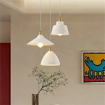 Wabi-Sabi Textured Ceramic Pendant Light