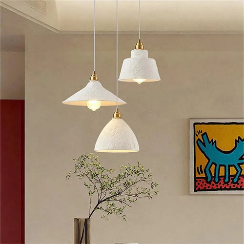 Wabi-Sabi Textured Ceramic Pendant Light