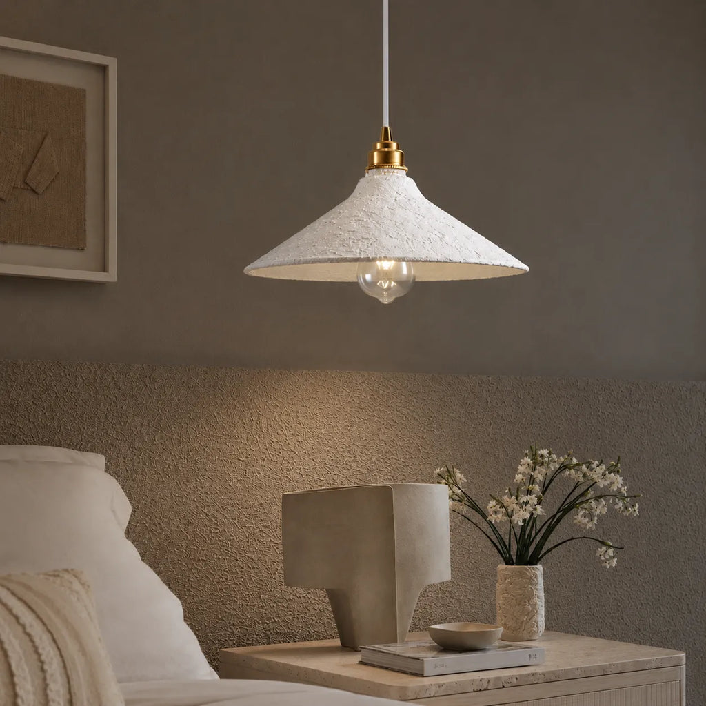 Basil Wabi-Sabi Textured Ceramic Pendant Light