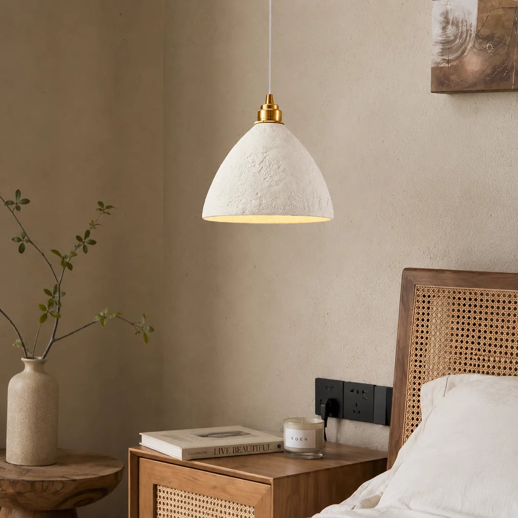 Basil Wabi-Sabi Textured Ceramic Pendant Light