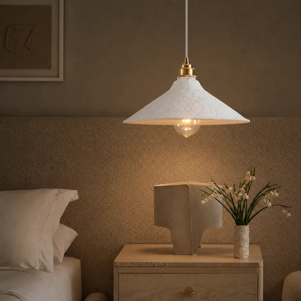 Basil Wabi-Sabi Textured Ceramic Pendant Light