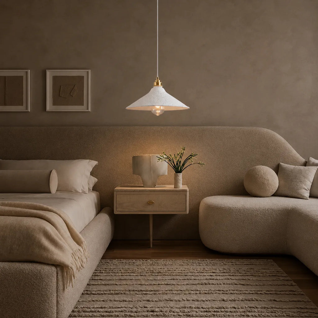 Basil Wabi-Sabi Textured Ceramic Pendant Light