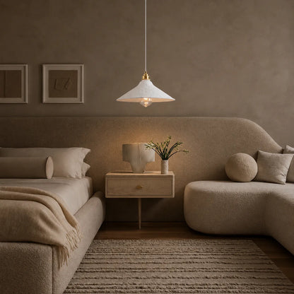 Wabi-Sabi Textured Ceramic Pendant Light