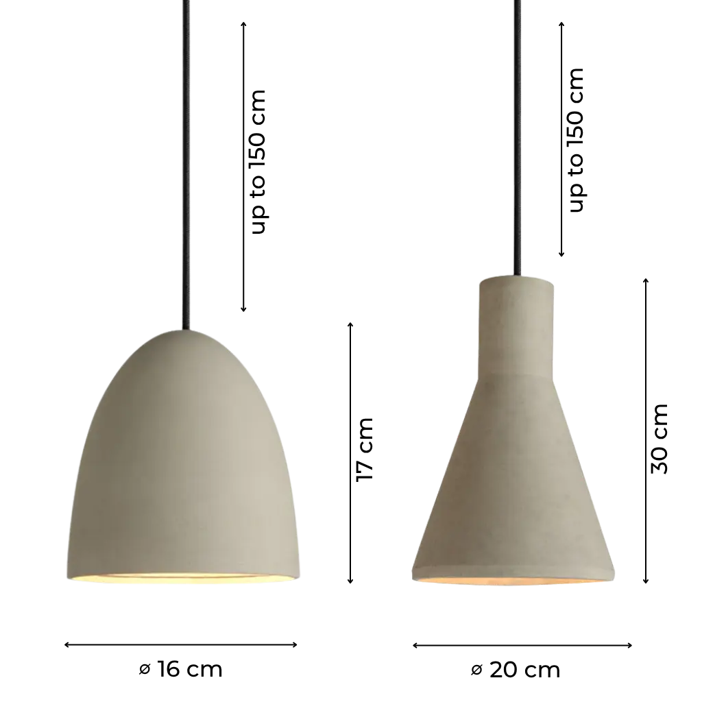Wabi-Sabi Cement Bell Pendant Light