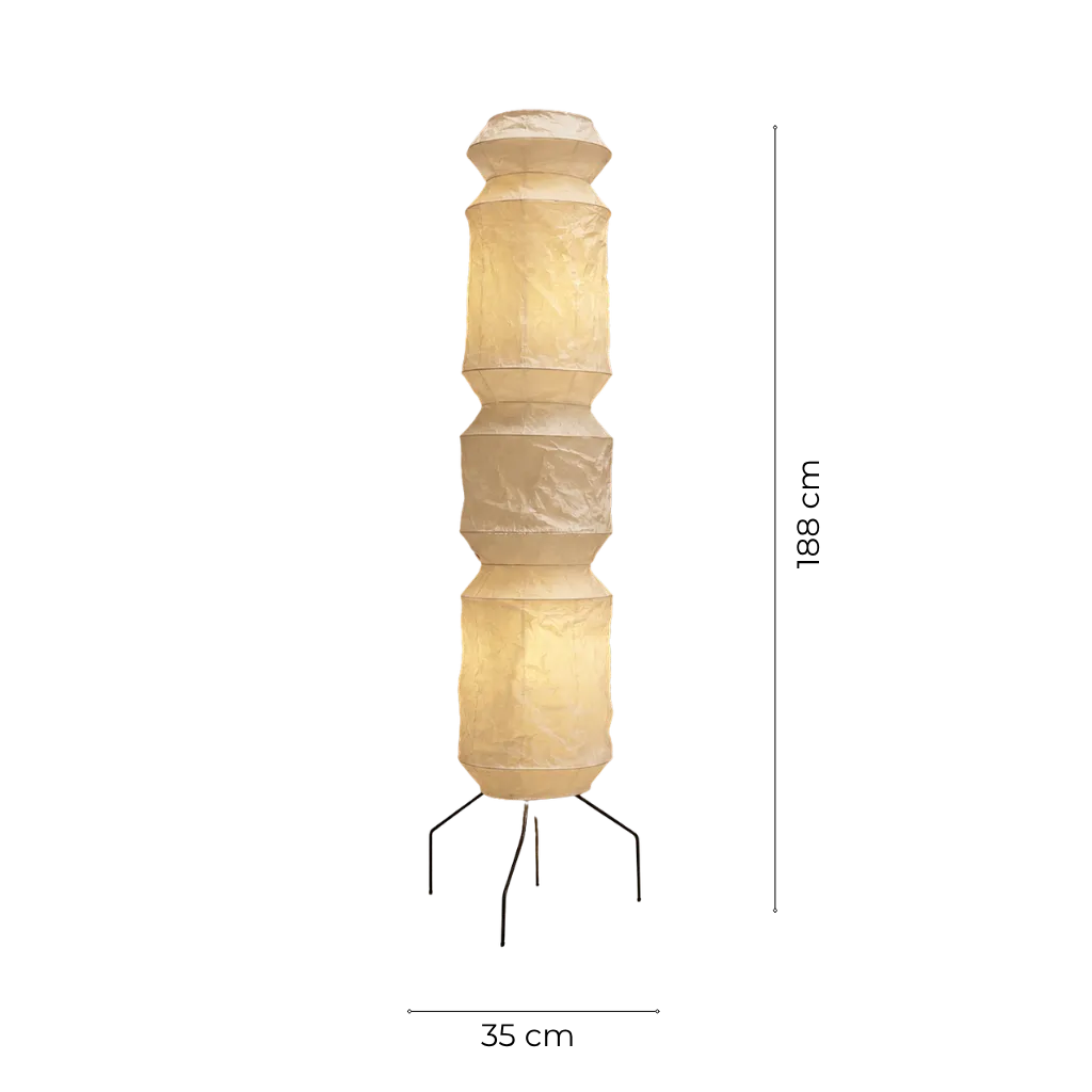 Wabi-Sabi Rice Paper Floor Lamp