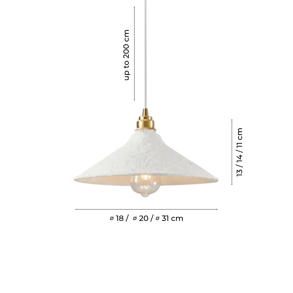 Wabi-Sabi Textured Ceramic Pendant Light