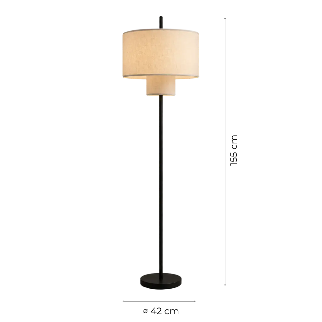 Modern Fabric Shade Table Floor Lamp