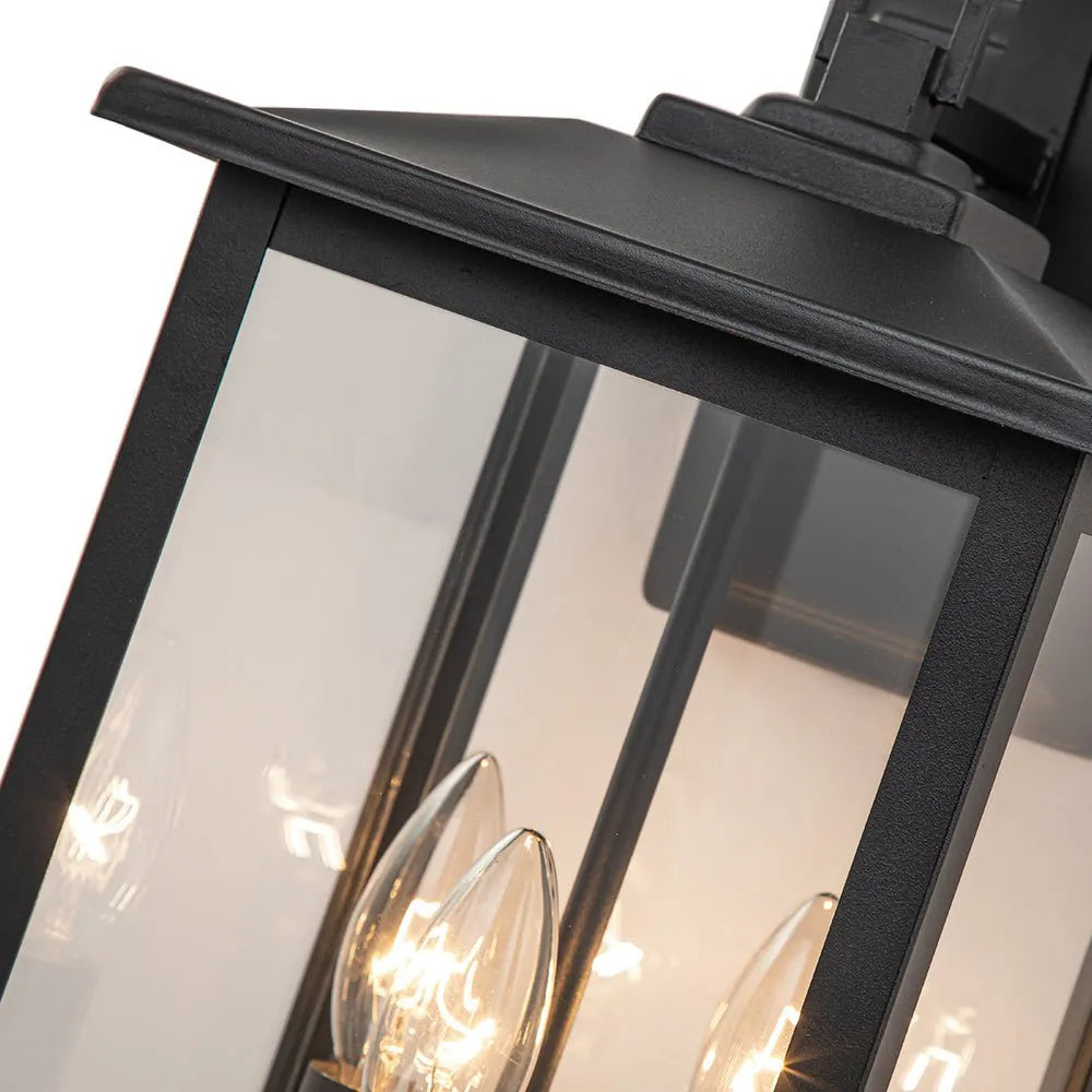 Vasco Industrial 3-Light Clear Glass Outdoor Wall Lantern