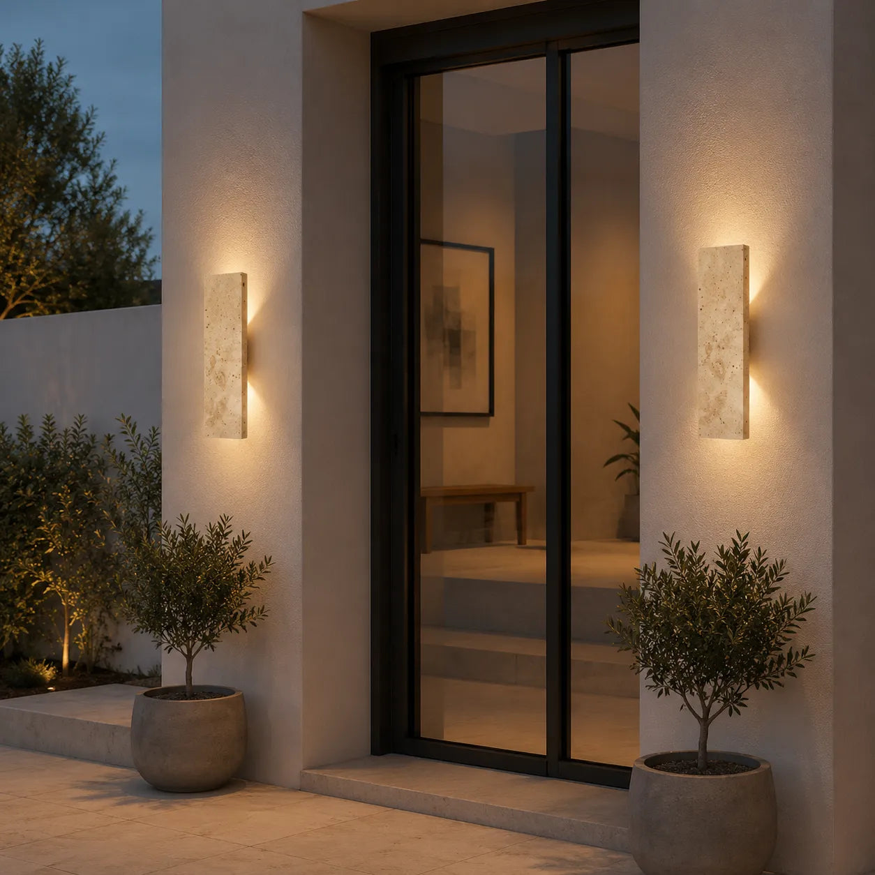 Waterproof Natural Stone LED Outdoor Wall Light