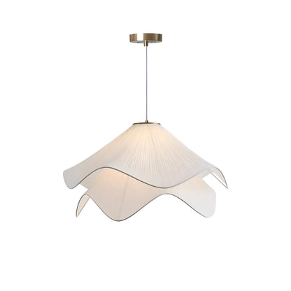 Wave Fabric Pendant Light with Warm Ambient Glow