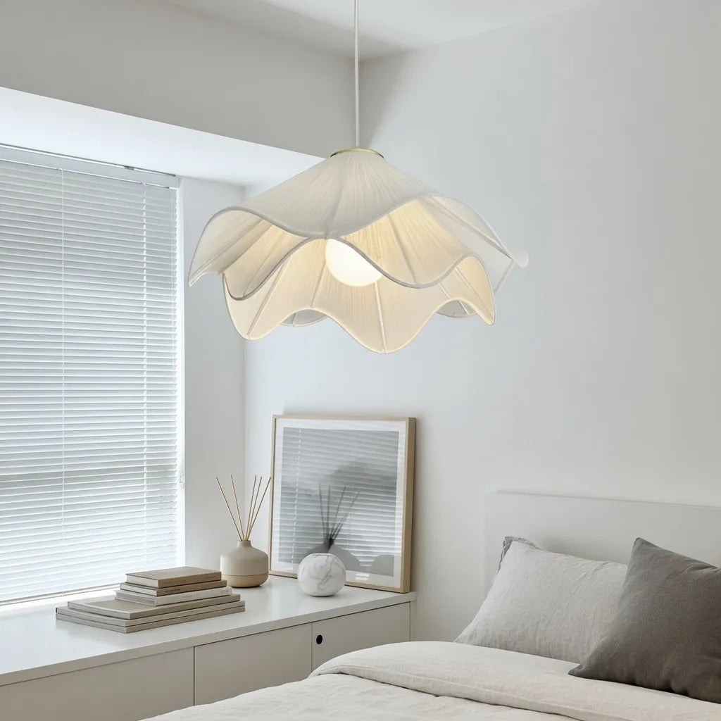 Vesper Minimalist Layered Fabric Wave Pendant Light