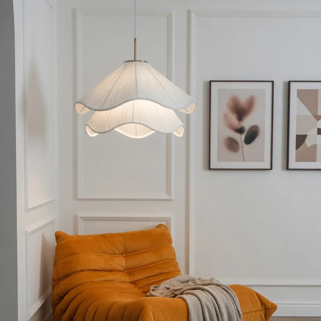 Vesper Minimalist Layered Fabric Wave Pendant Light