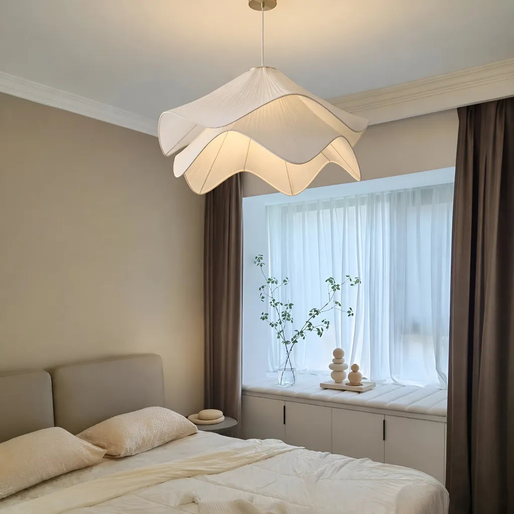 Vesper Minimalist Layered Fabric Wave Pendant Light