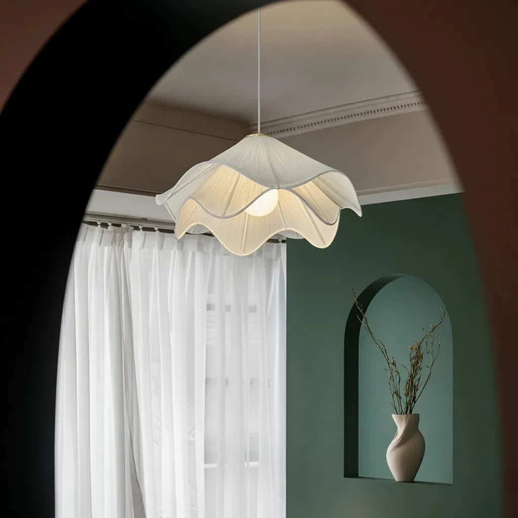 Vesper Minimalist Layered Fabric Wave Pendant Light