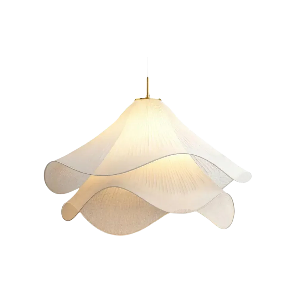 Vesper Minimalist Layered Fabric Wave Pendant Light