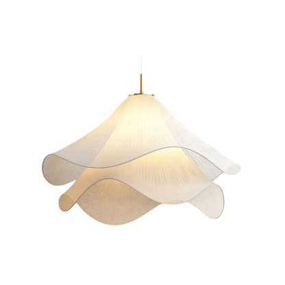 Wave Fabric Pendant Light with Warm Ambient Glow