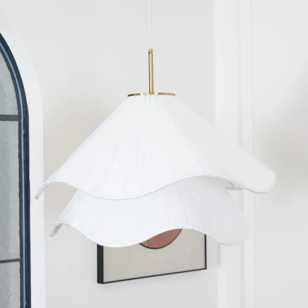 Vesper Minimalist Layered Fabric Wave Pendant Light