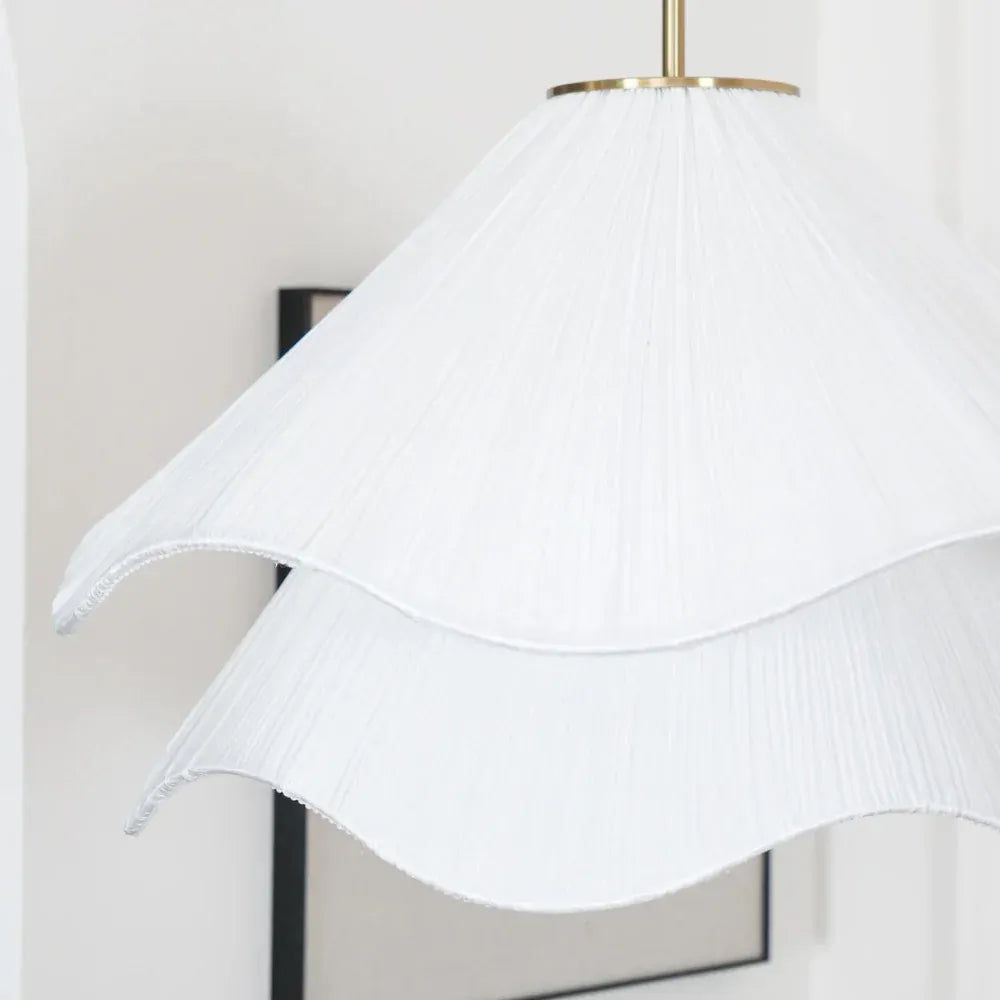 Vesper Minimalist Layered Fabric Wave Pendant Light
