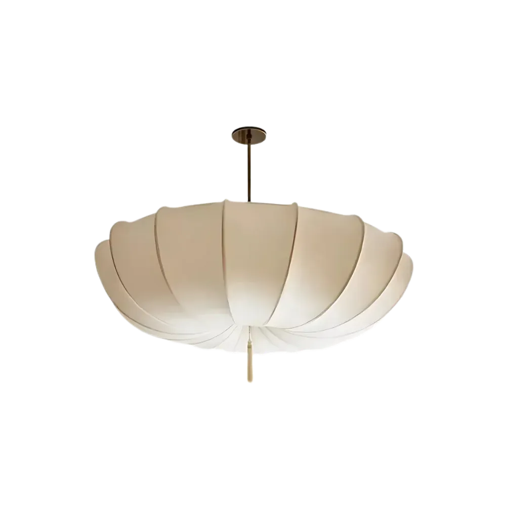 Kellan Modern White Fabric Pendant Light