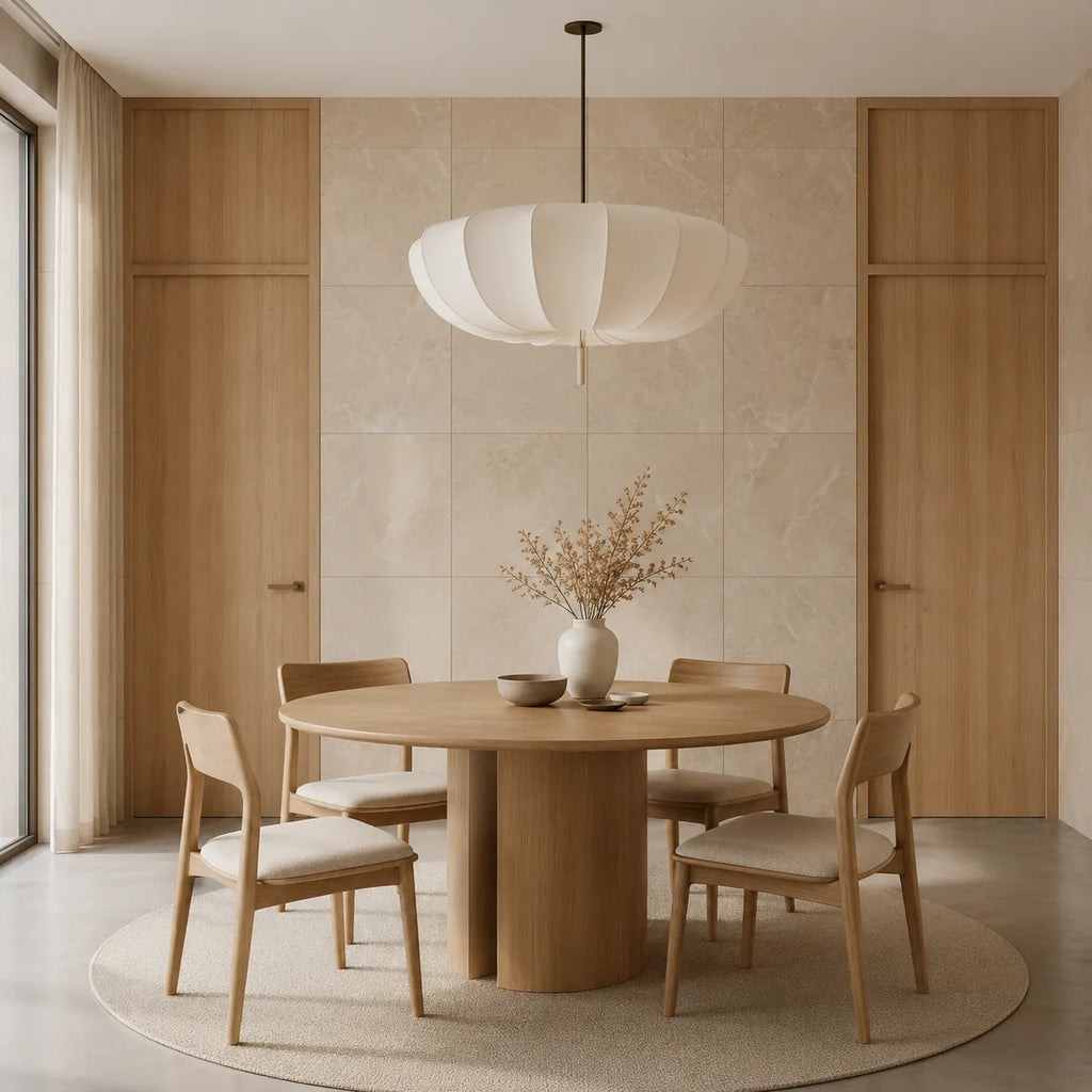 Kellan Modern White Fabric Pendant Light