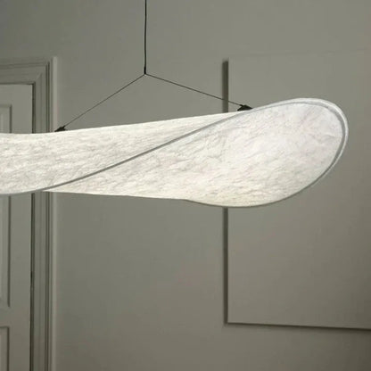 Elias White Fabric Pendant Light
