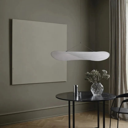 Elias White Fabric Pendant Light
