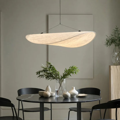 Elias White Fabric Pendant Light