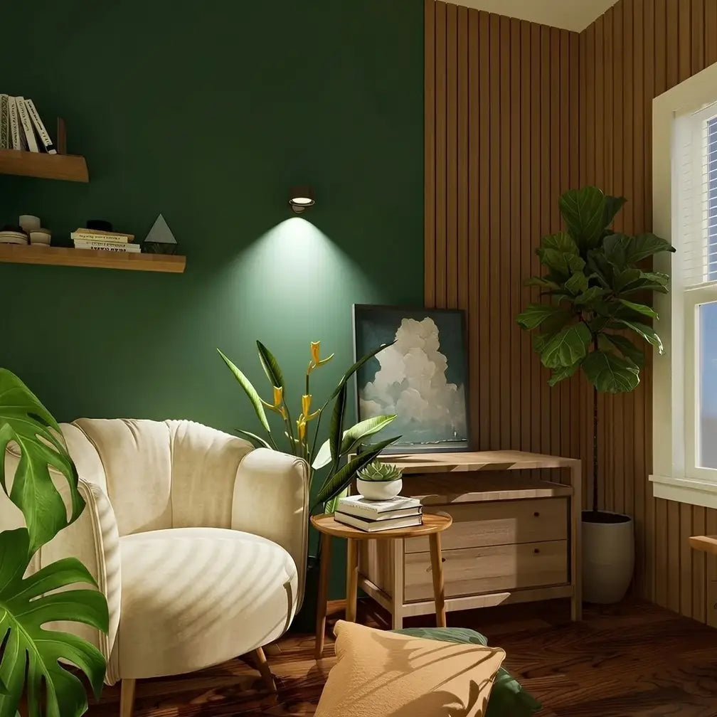 Wireless Stick-On Pivot Wall Light with Adjustable Head