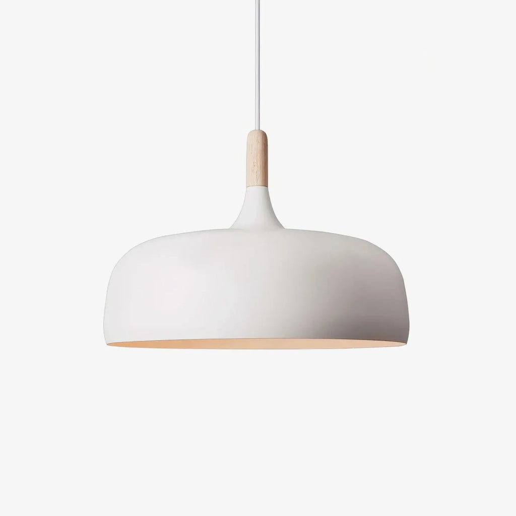 Caius Minimalist Wood & Metal Pendant Light
