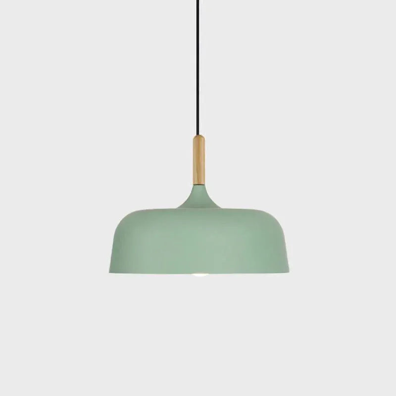 Caius Minimalist Wood & Metal Pendant Light