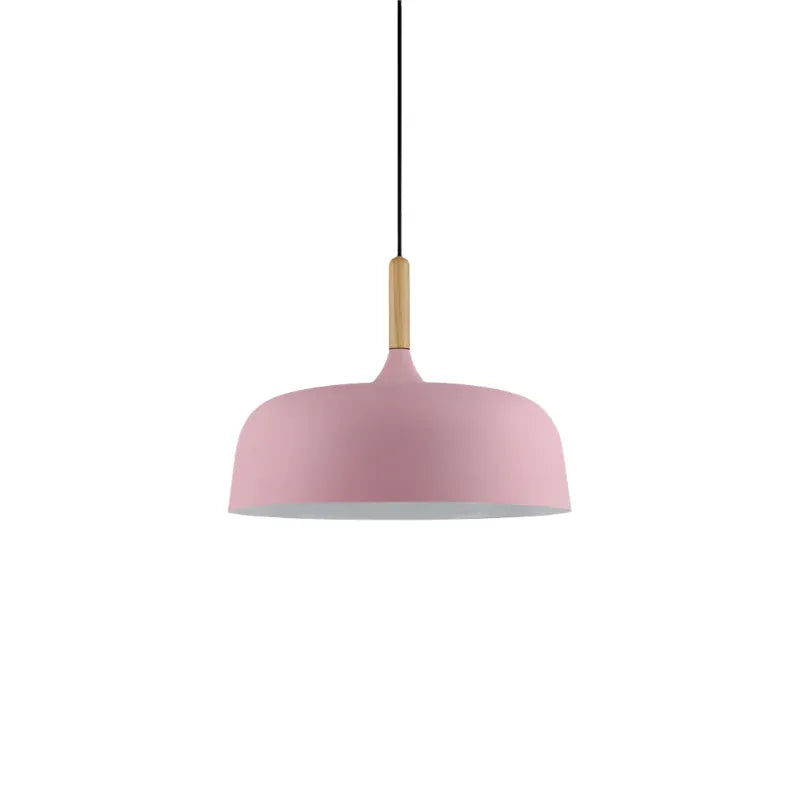 Caius Minimalist Wood & Metal Pendant Light
