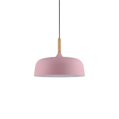 Wood and Metal Pendant Light with Minimal Form