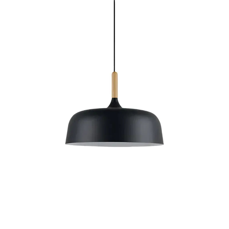 Caius Minimalist Wood & Metal Pendant Light