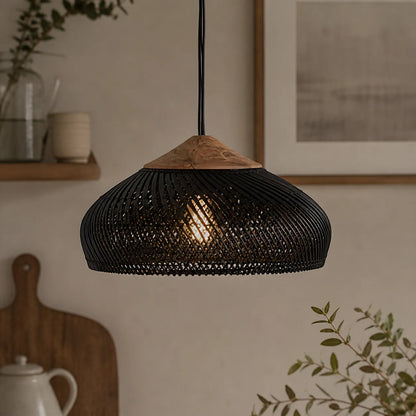 Yuna Woven Rattan Dome Pendant Ligh