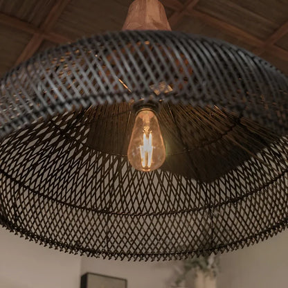 Yuna Woven Rattan Dome Pendant Ligh