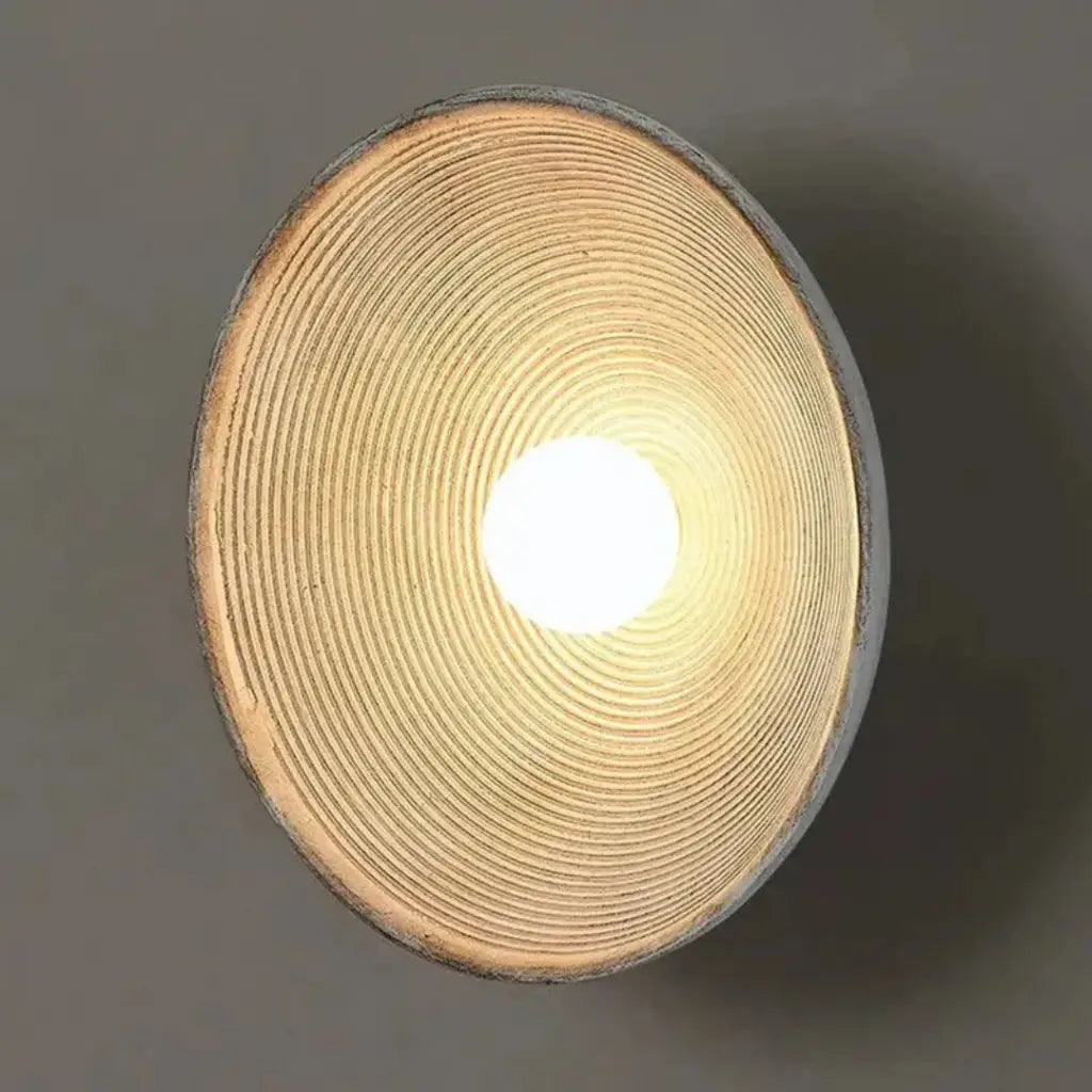Zenra Japandi Concentric Ripple Resin Wall Light