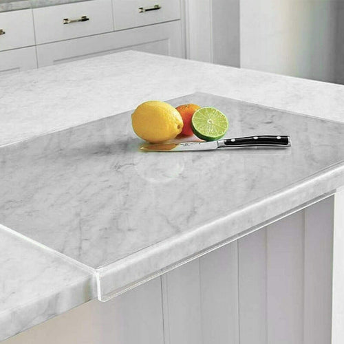 Acrylic Cutting Board with Non-Slip Feet and Counter Edge Lip for Kitchen Food Preparation - Image 1